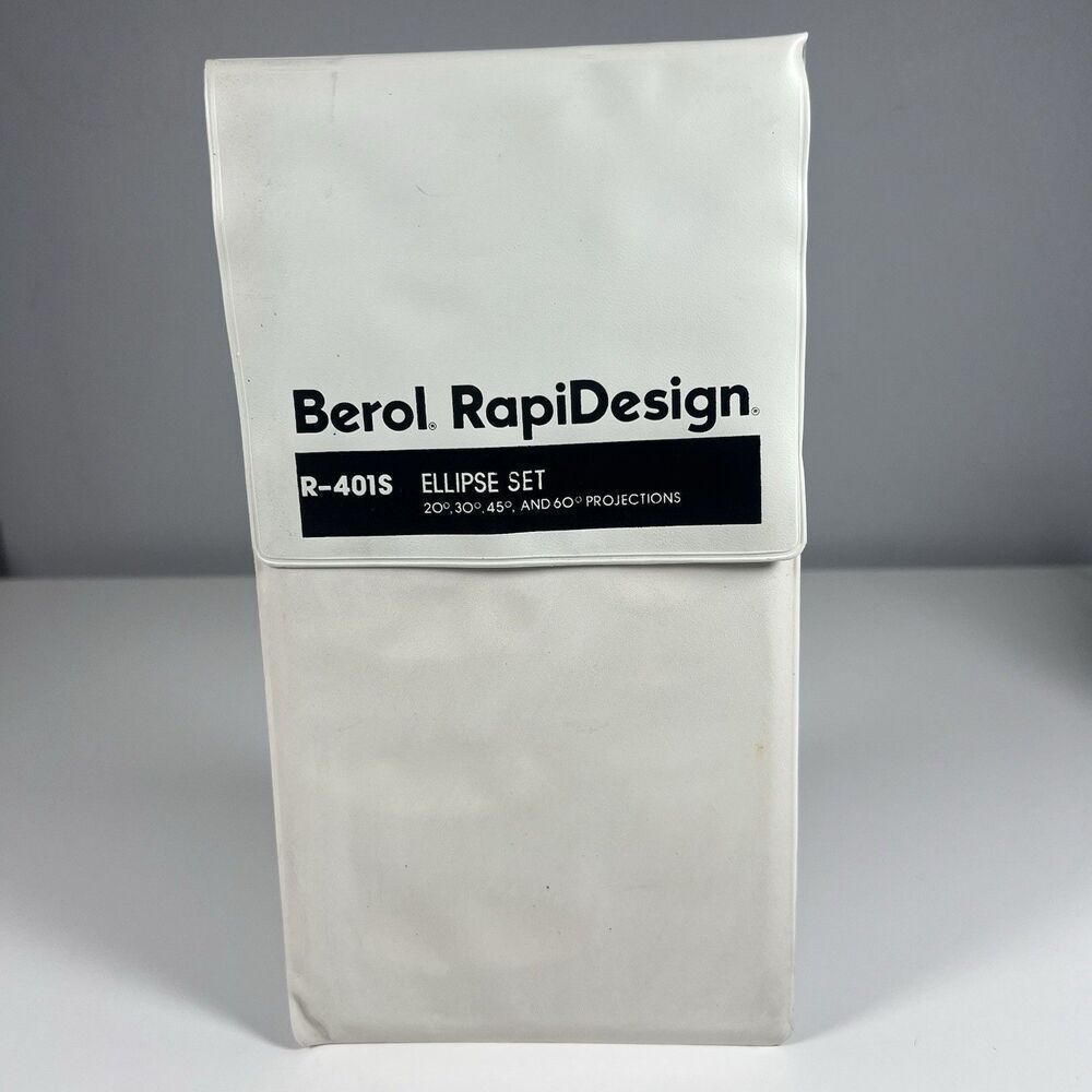 Berol RapiDesign R-401s Ellipse Set 20, 30, 45, 60° Projections - 4 Templates